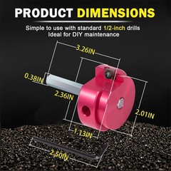 PPR200 PVC Pipe Reamer 2 Inch Head Aluminum Fit into Standard 1/2-Inch Drills