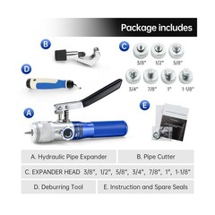 HVAC Hydraulic SWAGING tool kit for copper tubing Expanding 3/8 inch to 1-1/8&hellip;