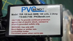 PVC Bendit 10A 120&Prime; 300W 120v Pipe Bender *Used Once*