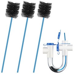 3 Pack 16 Inch AC Drain Line Cleaning Brush Flexible Condensate Trap Blue
