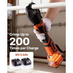 18V PEX Crimp Tool Kit 1/2-1in Dual Battery