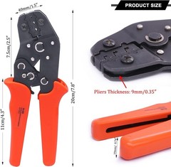 Twidec/Wire Crimping Pliers 26-16AMG Wire Tools with Black