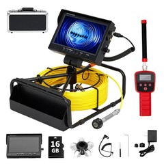 Sewer Drain Inspection Camera 512Hz Locator DVR 12 LEDs 32GB SD Card Pipeline