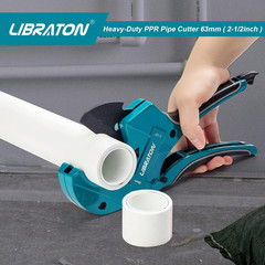 Libraton PVC Pipe Cutter 2-1/2&Prime;, Large PVC Cutter, Improved Blade for Heavy-Duty