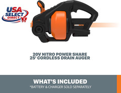 Cordless Drain Auger 25 Ft. 20V Power Share Tool Only