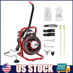 Drain Cleaner Machine ,75 Ft x 1/2 In Portable Electric Drain Auger Sewer Snake