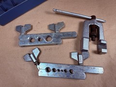 Partial Vintage Imperial Eastman Tubing Flaring & Swagging Tool Kit Case USA 45&deg;