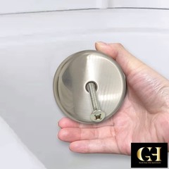 Gold-Hao-The-Bathroom Single Hole Bathtub Drain Overflow Plate Brushed Nickel