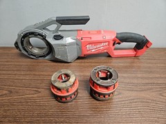 Milwaukee M18 FUEL 2874-20 Pipe Threader Tool w/ Ridgid 1&Prime; & 1-1/4&Prime; Dies Only