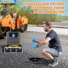 1000TVL 20M Sewer Inspection Camera DVR Meter Counter Keyboard Input 9&Prime; Monitor
