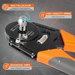 iCrimp Closed Barrel Crimper 4 way Indents,8 Impressions for Deutsch Solid Conta
