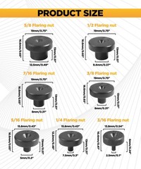 7PCS Double Flare Tool Adapter Kit for Tubing and Flaring 3/16&Prime; to 5/8&Prime;