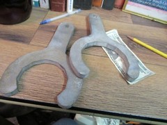 LARGE INDUSTRIAL ALUMINUM OPEN END WRENCH 3-3/4 20393 -3&Prime; 20394 tool OF 2