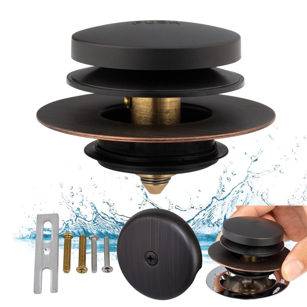 Bronze Universal Tub Drain Tip Toe Conversion Kit Oil Rubbed