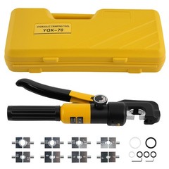 Hydraulic Crimper Crimping Tool Kit Wire Battery Cable Lug Terminal 10 Ton