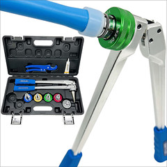 PEX Expansion Tool Kit Manual Tube With 5 PCS Expander Heads 3/8&rdquo; 1/2&Prime; 5/8&Prime; 3/4&Prime;