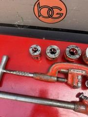 Ridgid 00R Pipe Threading Set, Ratchet, Handle+4 Dies 3/8 to 1 inch 7/9/26 #4