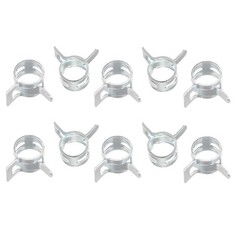 Spring Hose Clamp, 50pcs 65Mn Steel 7mm Low Pressure Air Clip, Zinc Plated