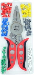 Multifunctional Wire Stripper and Crimper Kit with 200PCS Ferrules, 20-10 AWG