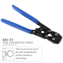 PEX Clamp Crimping Tool Kit 3/8 to 1 Inch Stainless Steel Clamps with Cutter