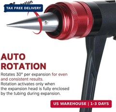 PEX-A Expander Tool Kit with 3 Self-Rotary Matte Nickel Plated Expansion Heads (