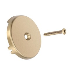 PRIMSOPH One Hole Overflow Faceplate Tub Drain Trim Kit Brushed Gold