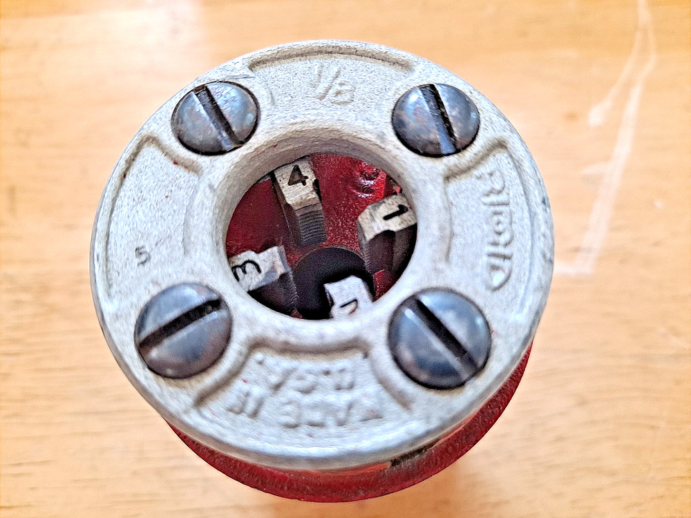 Ridgid 1/8&Prime; Die Head Complete For O-R Drop Head Pipe Threader NEW NOS FREE SHIP
