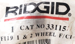 ASSORTED RIDGID CUTTER WHEEL 33200 E-1740 & PIPE CUTTER 33115 F-119 LOT OF 2