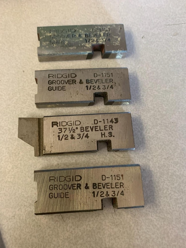 Ridgid 50925 Beveling Die Set, D-1151, 1/2&Prime; and 3/4&Prime;, New Old Stock