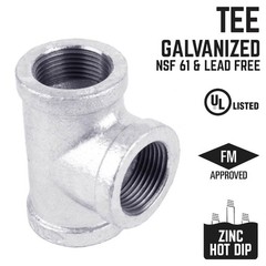 Stz Galvanized Malleable Industries 3/4 in. FIP Each X 3/4 in. D FIP Iron Tee