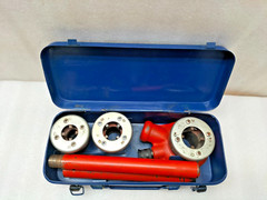 LIGHT PIPE HINGE PLATE Q-2 PIPE THREADING DIE SET RATCHET WITH CHASERS 1/2&Prime;-1&rdquo;