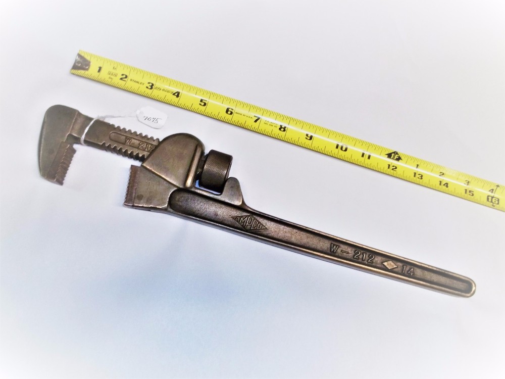 AMPCO Bronze 14&rdquo; Pipe Wrench Non- Sparking, W-212 Opens to 2-1/4&Prime;, USA