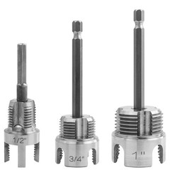 3PCS PVC Pipe Threader Kit 1/2&Prime; 3/4&Prime; 1&Prime; NPT, Internal & External Pipe Thread Cut