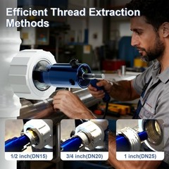 2 Pack Adjustable Broken Pipe Extractor Tool for Electric Drill & Manual Use &ndash; R