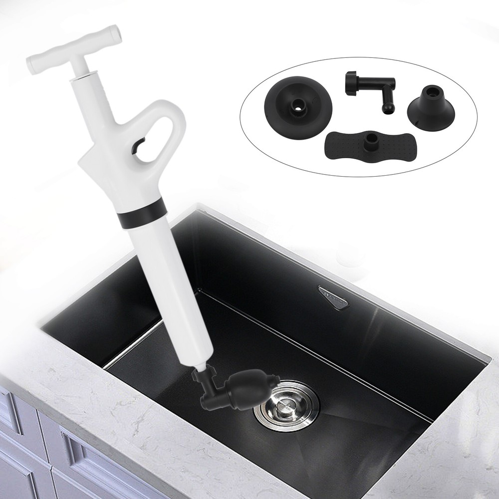 High Pressure Toilet Air Plunger Kit Air Toilet Unclogger Air Drain Blaster Kit