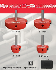 PVC Pipe Reamer, 4Pcs PVC Fitting Saver, Pipe Reamer Kit, 1.5&Prime;,2&Prime;,3&Prime;,4&rdquo; Inner So