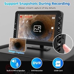 5&Prime; Monitor 30M Pipeline Camera 18MM Drain Sewer Endoscope w/ Macro lens