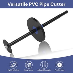 7 Inch PVC Internal Pipe Cutter Kit 5 HSS Blades Adjustable Depth Gauge