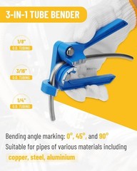 25 ft 3/16in Zinc-Plated Brake Line Flaring Tool Kit, Includes 3-in-1 Tube Bende