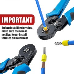 Luney Crimping Tool Set with 1250PCS Wire Ferrules, Self-Adjustable Ratchet Plie
