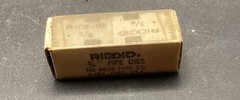 RIDGID NEW OLD STOCK PIPE DIES ONE SET 3/4&rdquo; RIDGE TOOL COMPANY