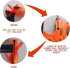 DOMINOX PVC Pipe Cutter, Ratchet PVC Cutting Tool, Cuts up to 2-1/2&Prime; Pipe