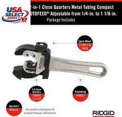 2-In-1 Close Quarters Tubing Cutter for 1/4&Prime; to 1-1/8&Prime; Tubing