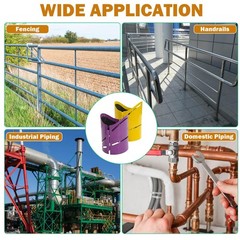 Pipe Cutting Guide Kit &ndash; Metal Saddle Templates for 3.5&Prime; & 4.5&Prime; Pipes, 22.5&deg; 45&deg;
