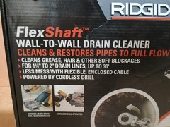 RIDGID K9-12 FlexShaft Wall-to-Wall Drain Cleaner, 1/4 in. x 30 ft. &ndash; USED ONCE!