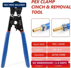 Pex Crimping Tool Kit Cinch and Remove Dual-Function Pex Crimp Tool 3/8&Prime; to 1&Prime; P