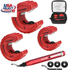 Copper Tubing Cutter Set 3 PCS with Portable Case and Reaming Tool