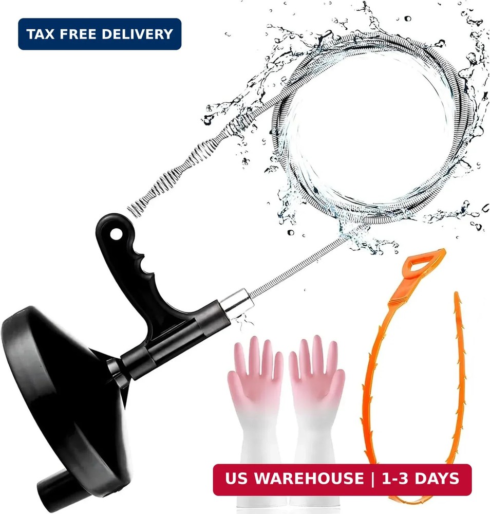 FLSEPAMB Drain Auger 25 Ft Plumbing Snake Snake Drain Clog Remove Tool Professio