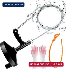FLSEPAMB Drain Auger 25 Ft Plumbing Snake Snake Drain Clog Remove Tool Professio