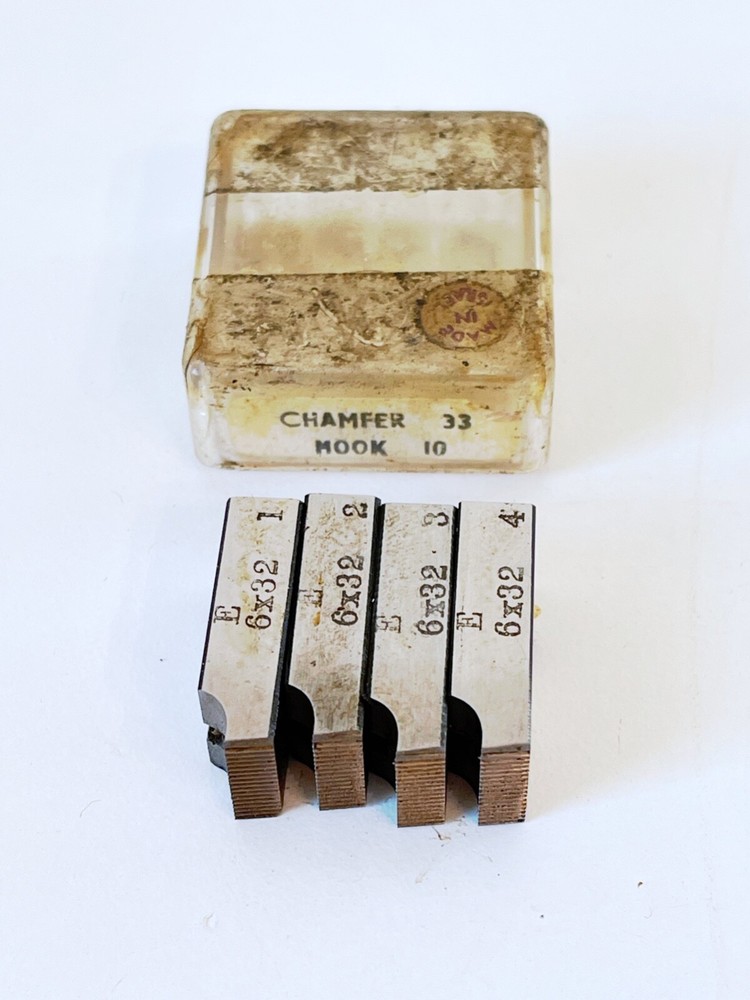 VARGUS 6-32 UNC Thread Chaser Die Set HSS Geometric 9/16 D Hook 10 Chamfer 33